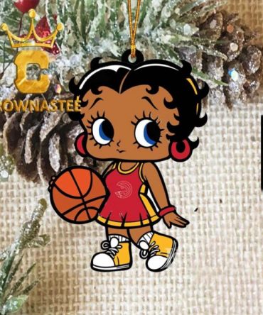 Atlanta Hawks Betty Boop NBA Decoration Christmas Tree Ornament