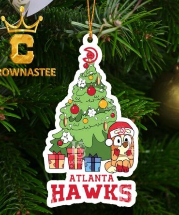 Atlanta Hawks Bluey Chilli NBA Christmas Tree Decor Ornament