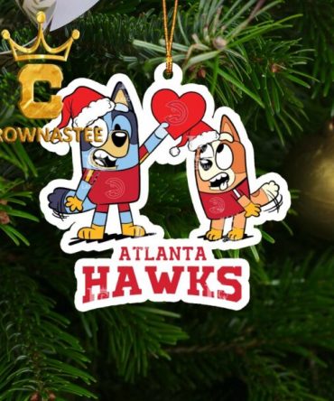Atlanta Hawks Bluey NBA Christmas Tree Decor Ornament