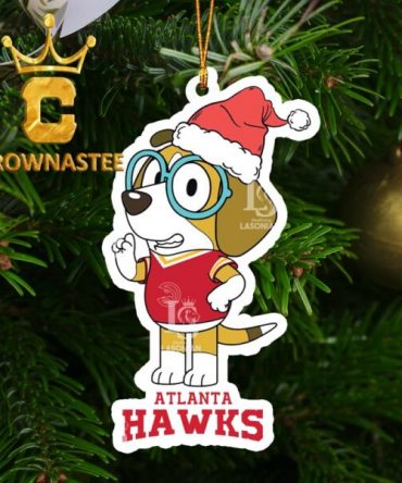 Atlanta Hawks Christmas Bluey Honey Sport NBA Christmas Tree Decor Ornament