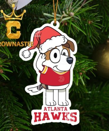 Atlanta Hawks Christmas Bluey Jack Sport NBA Christmas Tree Decor Ornament