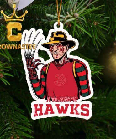 Atlanta Hawks Freddy Krueger Horror NBA Christmas Tree Decor Ornament
