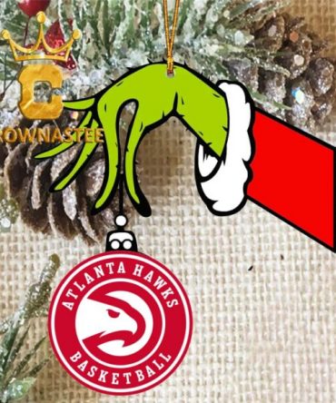 Atlanta Hawks Grinch Hand Stole Christmas Tree Decorations Ornament