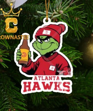 Atlanta Hawks Grinch NBA Christmas Tree Decor Ornament