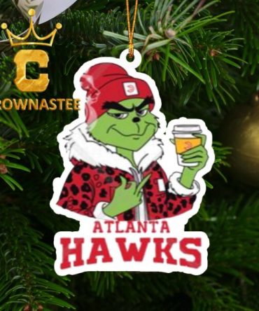 Atlanta Hawks Grinch NBA Christmas Tree Decoration Ornament