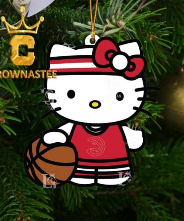 Atlanta Hawks Hello Kitty NBA Christmas Tree Decor Ornament