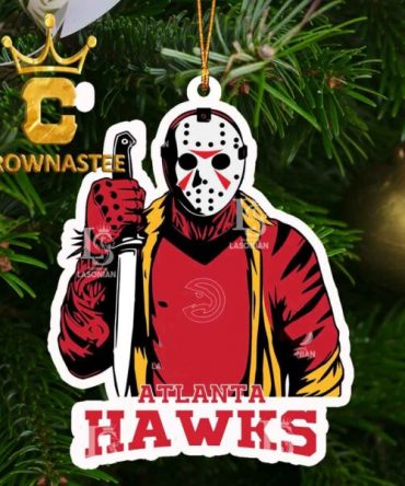 Atlanta Hawks Jason Voorhees Horror Friday The 13th Christmas Tree Decoration Ornament