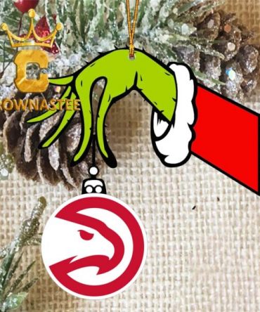 Atlanta Hawks Logo Grinch Hand Stole NBA Christmas Tree Decorations Ornament