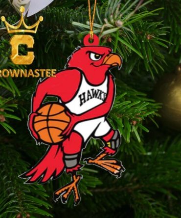 Atlanta Hawks Mascot NBA Christmas Tree Decor Ornament