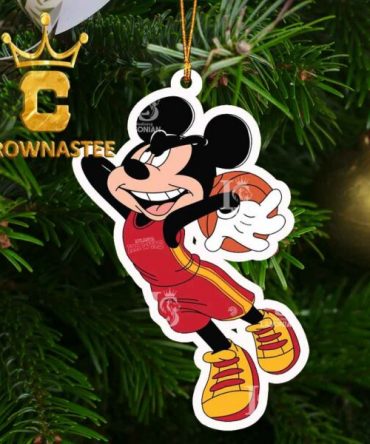 Atlanta Hawks Mickey Mouse Minne 7 NBA Christmas Tree Decor Ornament