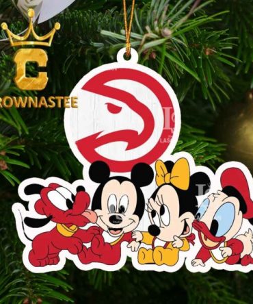 Atlanta Hawks Mickey Mouse NBA Christmas Tree Decor Ornament