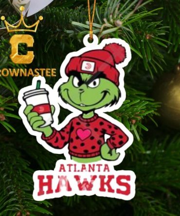 Atlanta Hawks NBA Grinch Christmas Tree Decoration Ornament