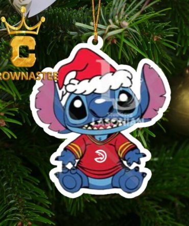 Atlanta Hawks Stitch NBA Christmas Tree Decor Xmas Ornament