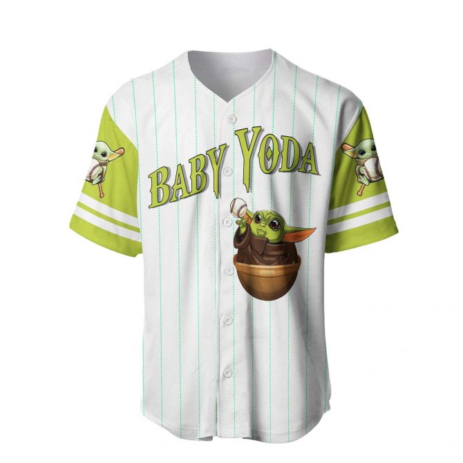 Baby Yoda Baseball Jersey - Cute Grogu Sports Shirt For Kids & Adults - Perfect Star Wars Gift - Image 2