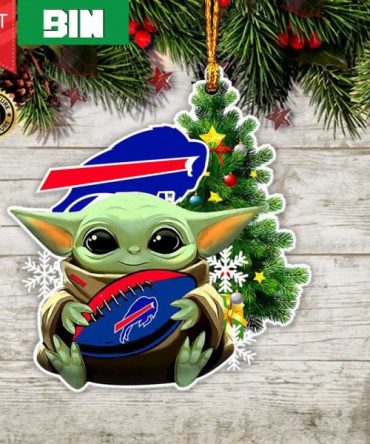 Baby Yoda Hug Buffalo Bills NFL Christmas Tree Decorations Xmas Gift Ornament