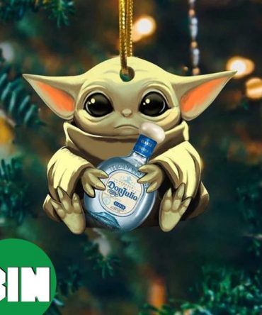 Baby Yoda Hug Don Julio For Whiskey Lovers 2023 Christmas Star Wars Gift Ornament