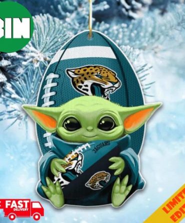 Baby Yoda Jacksonville Jaguars NFL Tree Decorations 2023 Holiday Ornament