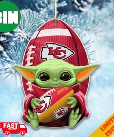 Baby Yoda Kansas City Chiefs NFL Tree Decorations 2023 Holiday Ornament
