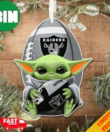 Baby Yoda Las Vegas Raiders NFL Tree Decorations 2023 Star Wars Ornament