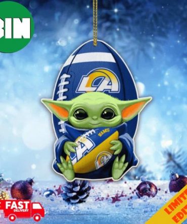Baby Yoda Los Angeles Rams NFL Tree Decorations 2023 Holiday Ornament