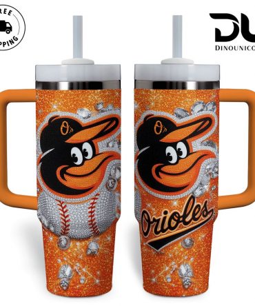 Sparkling Orioles Tumbler with Handle - Perfect for Fans & Free Shipping!