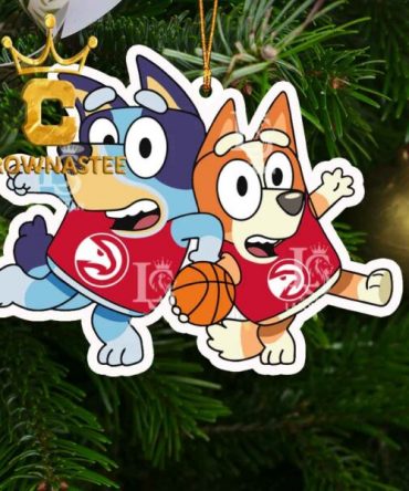 Bluey Atlanta Hawks NBA Christmas Tree Decor Ornament