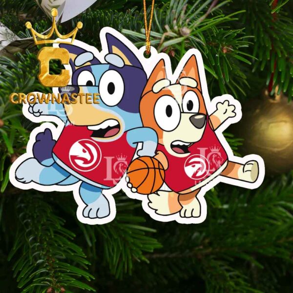 Bluey Atlanta Hawks NBA Christmas Tree Decor Ornament