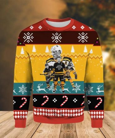 Boston Bruins Tower Team Ugly Christmas Sweater, NHL Christmas Sweater
