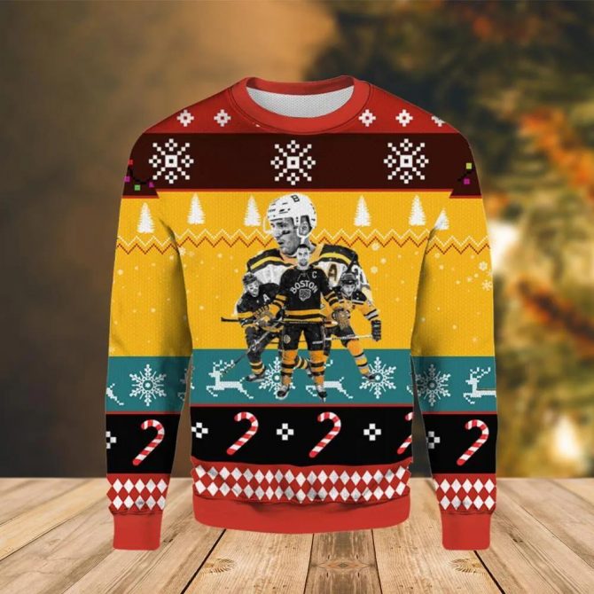 Boston Bruins Tower Team Ugly Christmas Sweater, NHL Christmas Sweater
