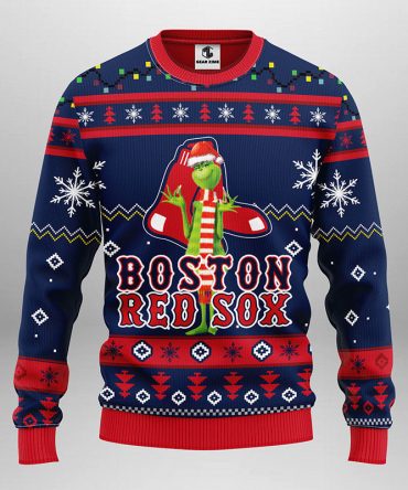 Boston Red Sox Grinch Ugly Christmas Sweater, Grinch Xmas Sweater