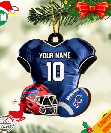 Buffalo Bills NFL Sport Ornament Custom Name And Number 2023 Christmas Tree Decorations