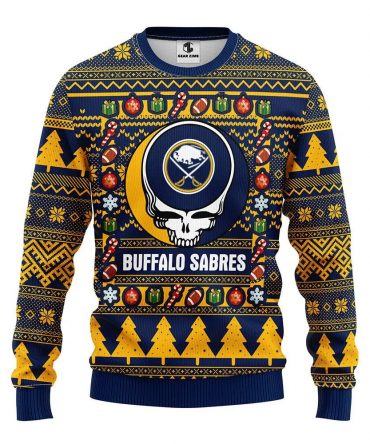 Buffalo Sabres Grateful Dead Ugly Christmas Sweater, NHL Christmas Sweater