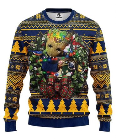 Buffalo Sabres Groot Hug Ugly Christmas Sweater, NHL Christmas Sweater