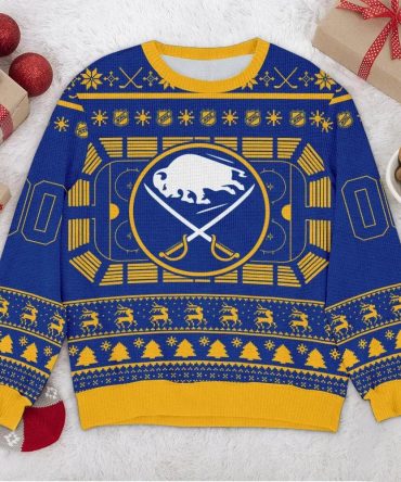 Buffalo Sabres NHL Custom Ugly Christmas Sweater, NHL Christmas Sweater