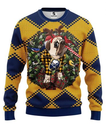 Buffalo Sabres Pub Dog Ugly Christmas Sweater, NHL Christmas Sweater