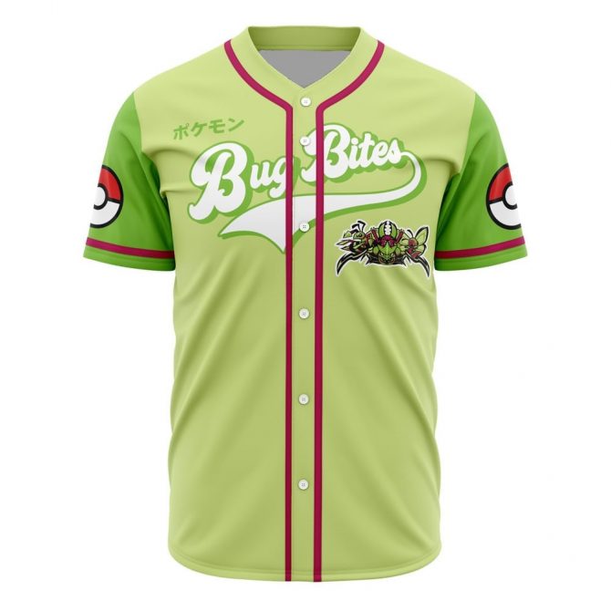 Stylish Lime Green Bug Bites Baseball Jersey – Catch 'Em All Design, Unisex S-Xxl