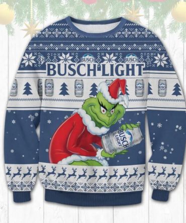 Busch Light Grinch Stolen Ugly Sweater, Grinch Holiday Sweater