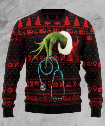 For Nurse How Grinch Stole Ugly Christmas Sweater, Grinch Xmas Sweater