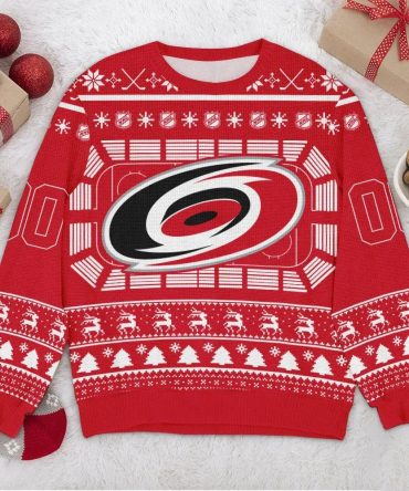 Carolina Hurricanes NHL Custom Ugly Christmas Sweater, NHL Christmas Sweater