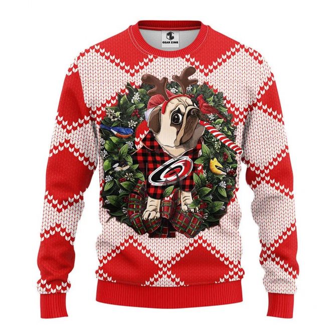 Carolina Hurricanes Pub Dog Ugly Christmas Sweater, NHL Christmas Sweater