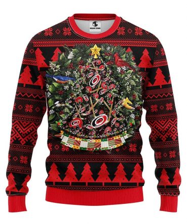 Carolina Hurricanes Tree Ball Ugly Christmas Sweater, NHL Christmas Sweater