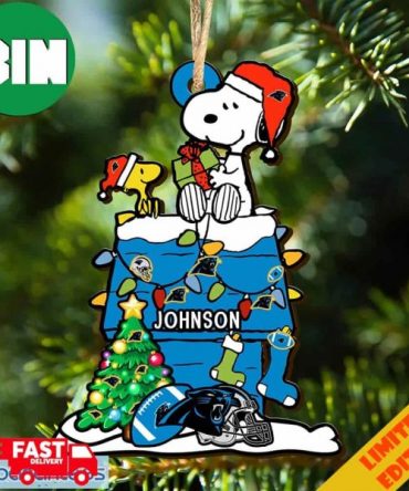 Carolina Panthers NFL Snoopy Ornament Personalized Christmas For Fans Gift 2023 Holidays