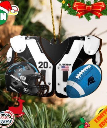 Carolina Panthers NFL Sport Ornament Custom Your Name And Number 2023 Christmas Tree Decorations