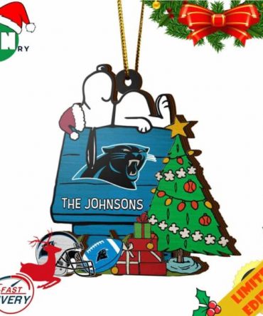 Carolina Panthers Snoopy NFL Sport Ornament Custom Name