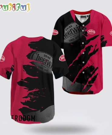 Cheerwine Metal Crack Pattern Baseball Jersey