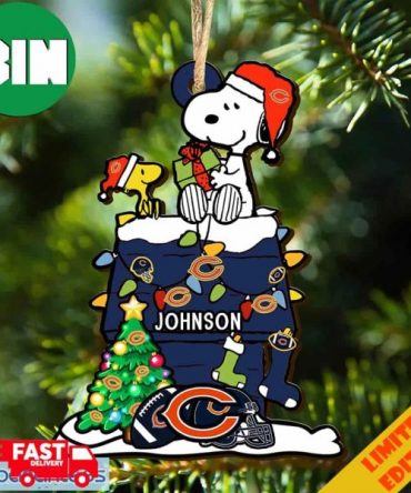 Chicago Bears NFL Snoopy Ornament Personalized Christmas For Fans Gift 2023 Holidays
