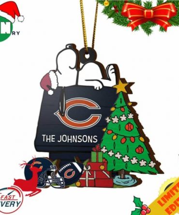 Chicago Bears Snoopy NFL Sport Ornament Custom Name