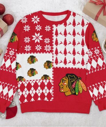 Chicago Blackhawks NHL Ugly Christmas Sweater, NHL Christmas Sweater