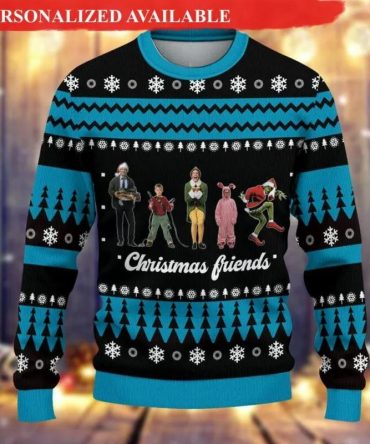 Christmas Friends Elf Home Alone Grinch Christmas Ugly Sweater, Grinch Holiday Sweater