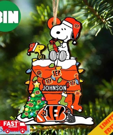 Cincinnati Bengals NFL Snoopy Ornament Personalized Christmas For Fans Gift 2023 Holidays